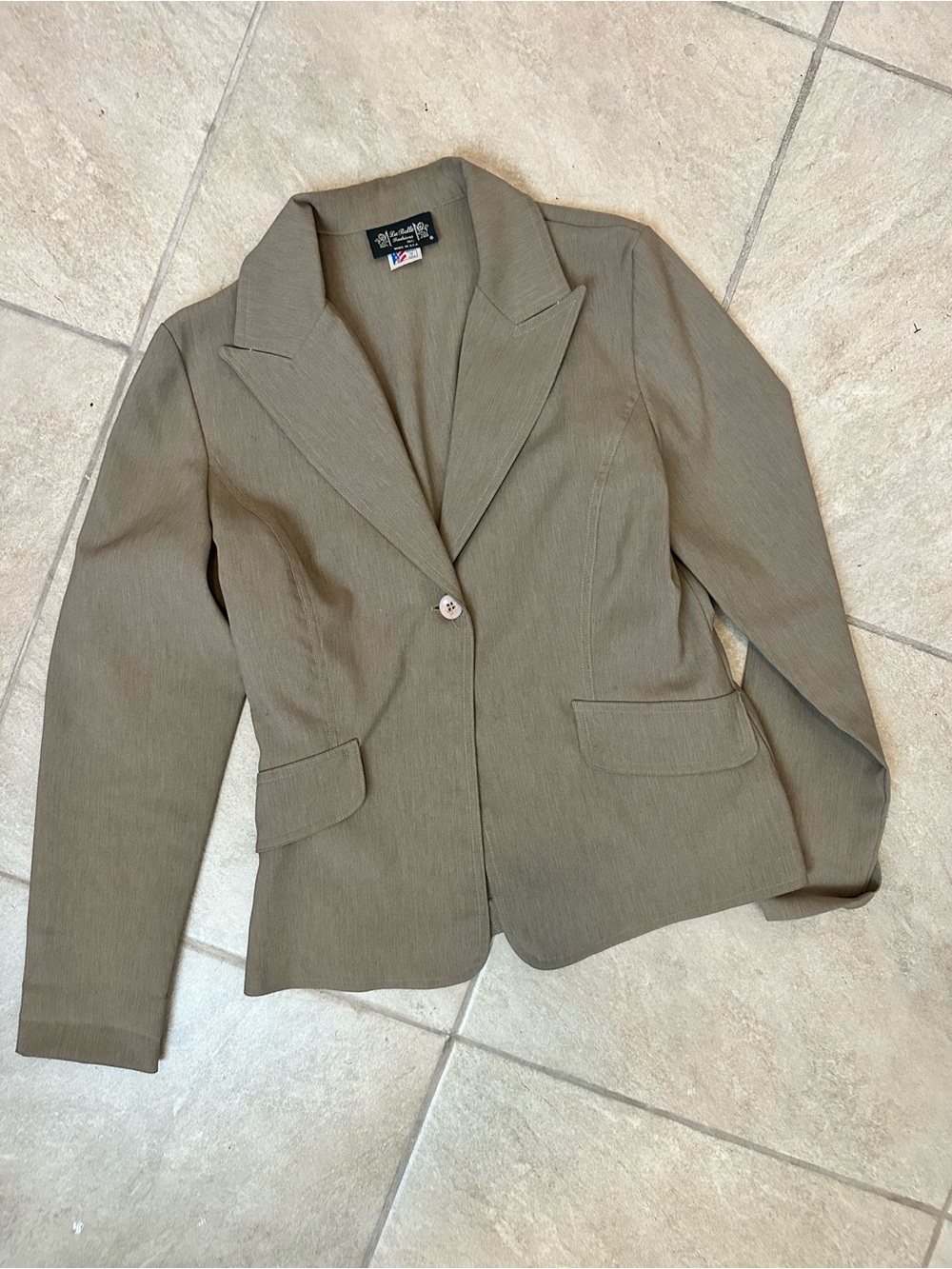 Women’s Taupe Single-Button Blazer Jacket